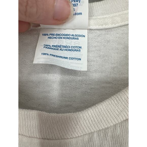 Y2K Vintage Looney Tunes Shirt Mens Medium White Graphic Tee Cartoon 90s - Picture 3 of 6